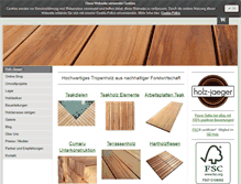 Tablet Screenshot of holz-jaeger.com